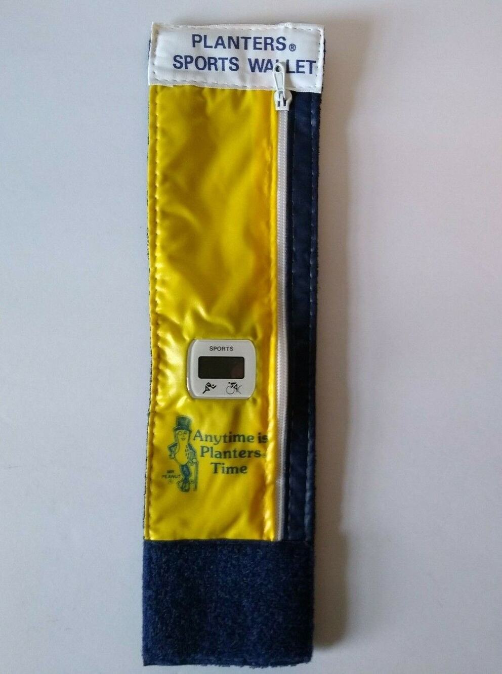 Planters Peanuts Watch Mr Peanut Sports Fabric Wrap Around Wristband 1970's